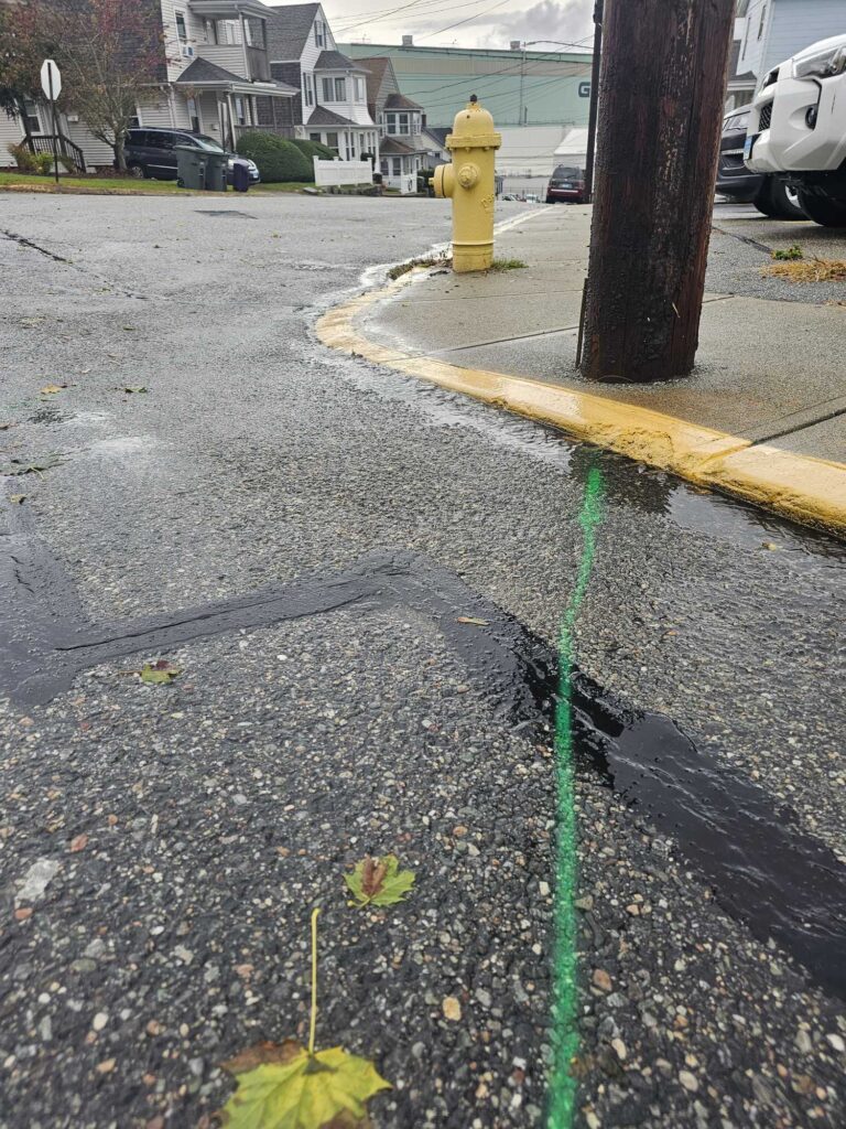 a yellow fire hydrant on the side of a road (MyCoast AI)
