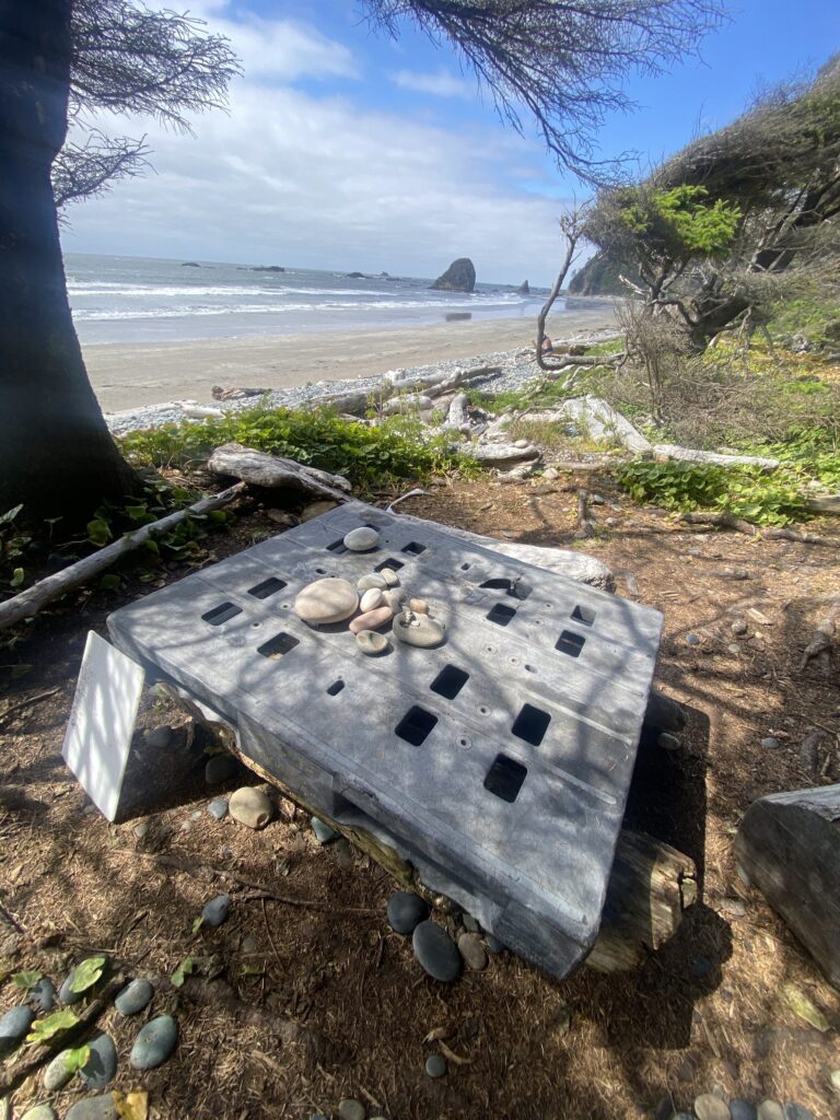 a wooden boat on a beach (MyCoast AI)