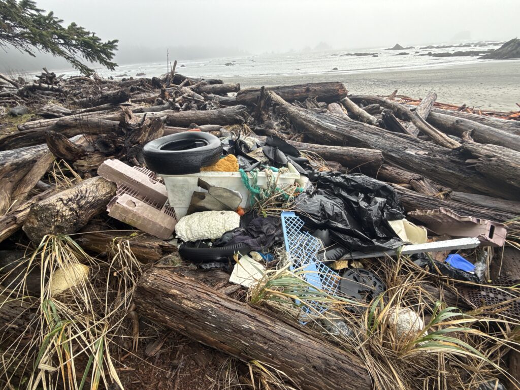 a pile of trash on a beach (MyCoast AI)