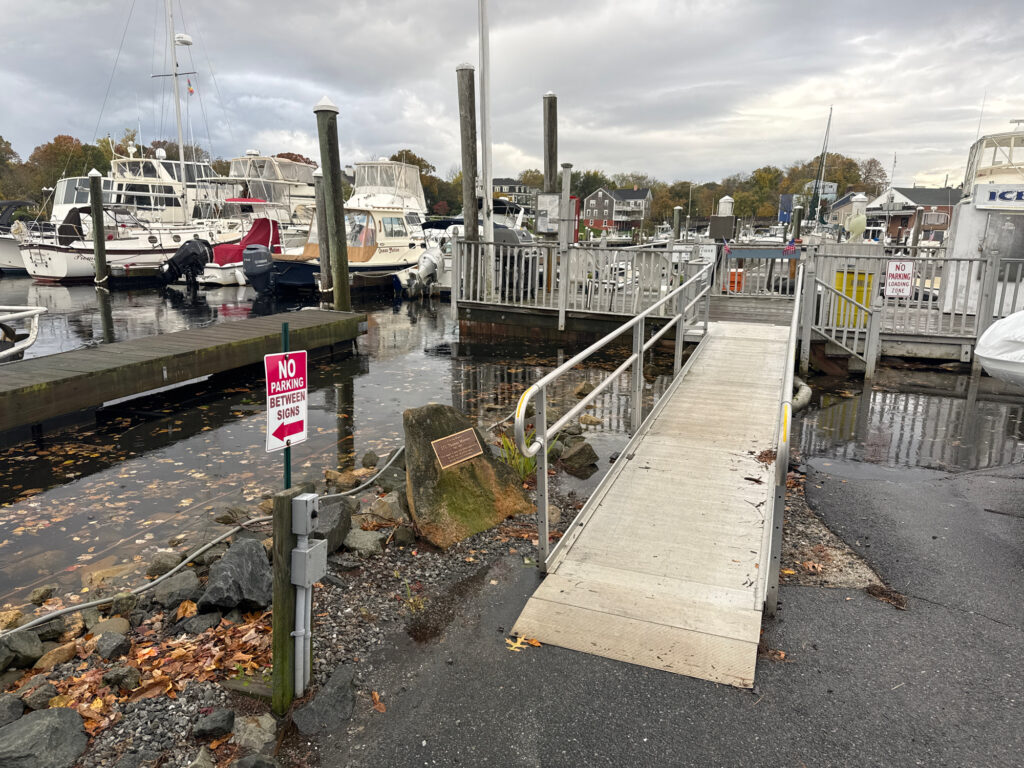 boats docked at a pier (MyCoast AI)