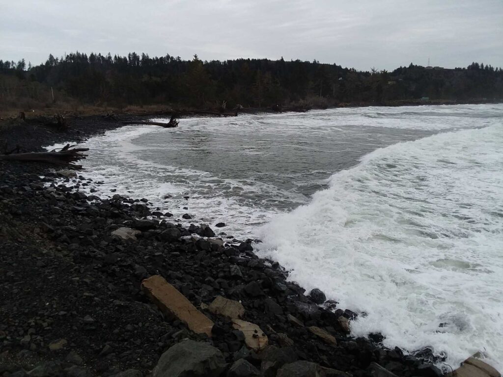 a river with rocks and trees (MyCoast AI)