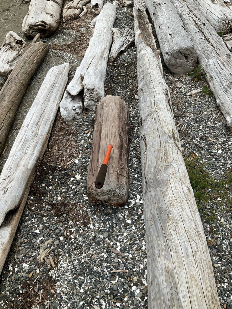 a knife on a wood bench (MyCoast AI)