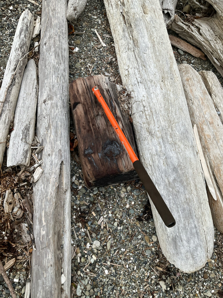a knife on a wood bench (MyCoast AI)