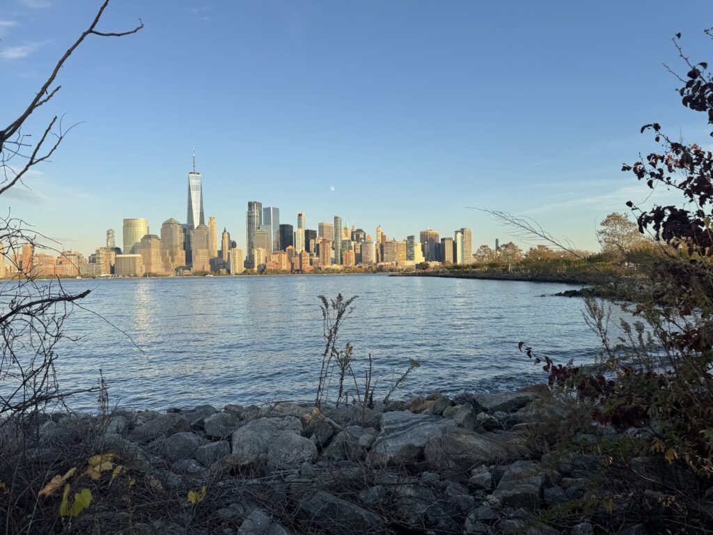 a city skyline across a body of water (MyCoast AI)