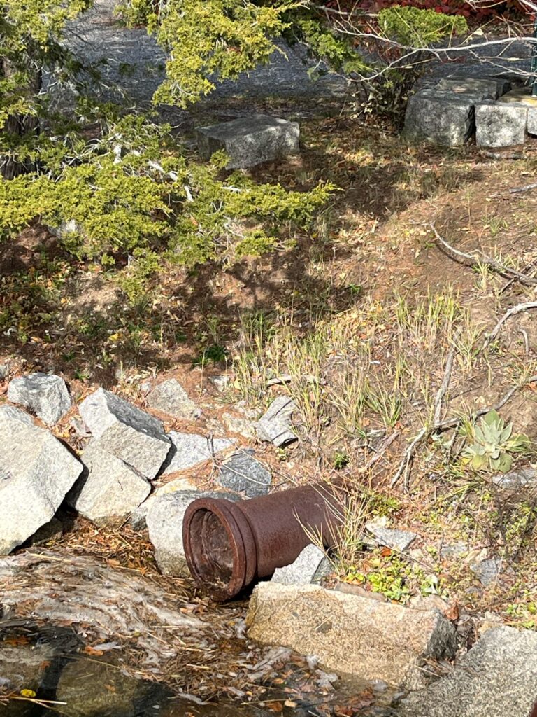 a pipe in the ground (MyCoast AI)