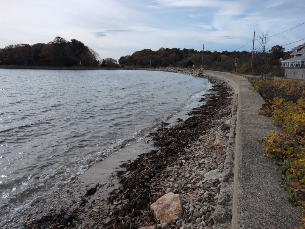 a rocky shore next to a body of water (MyCoast AI)