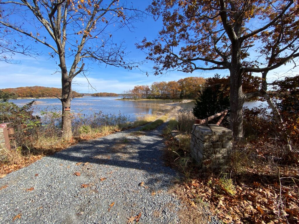 a path next to a body of water (MyCoast AI)