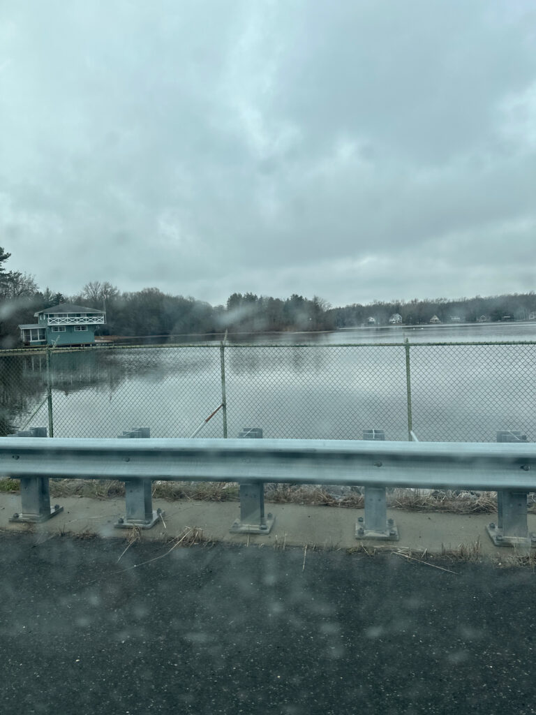a bench overlooking a lake (MyCoast AI)