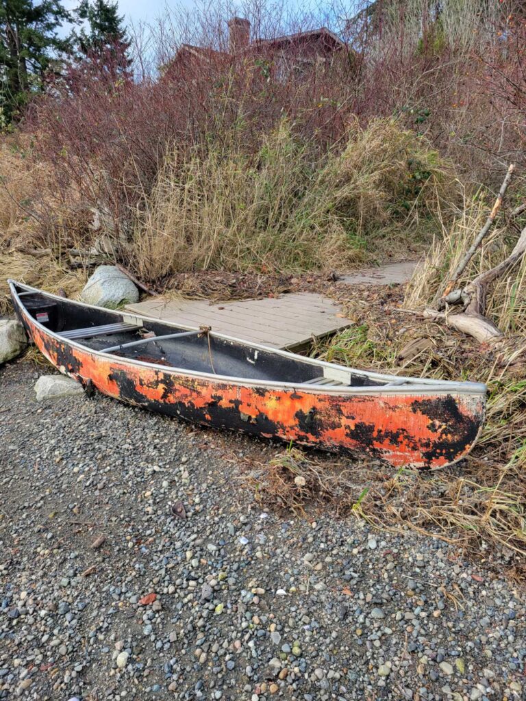 a boat on the ground (MyCoast AI)