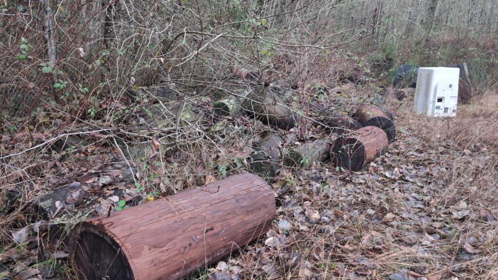 a broken down wooden fence (MyCoast AI)