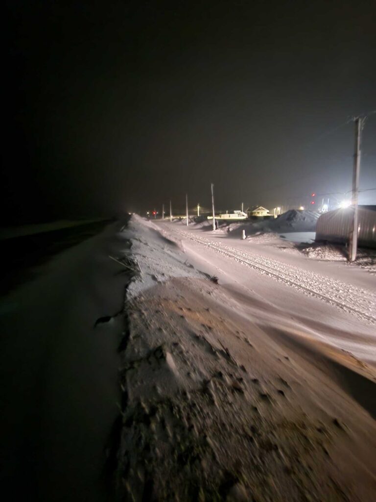 a road with snow on the side (MyCoast AI)