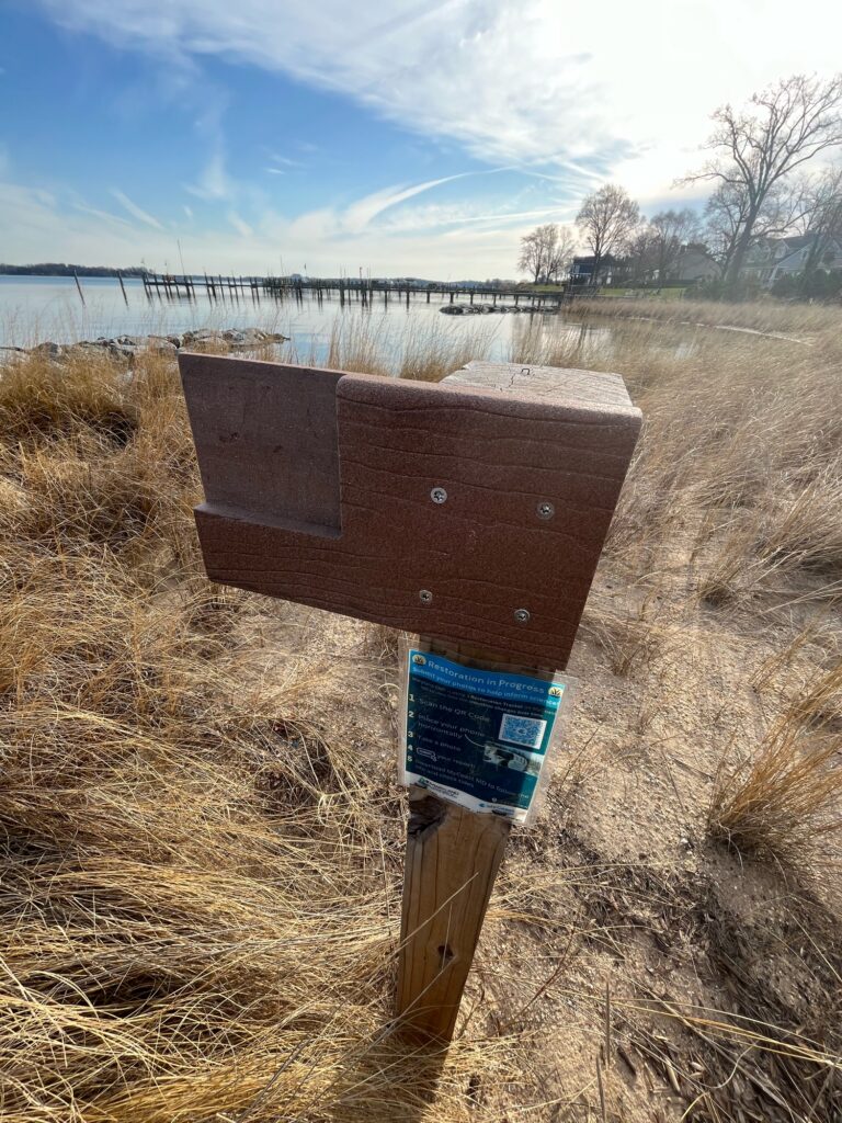 a wooden box on a post (MyCoast AI)