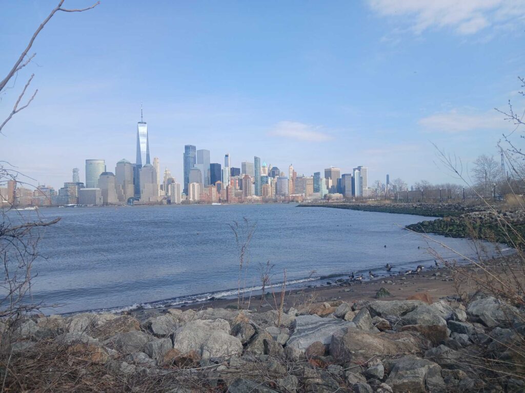 a city skyline across a body of water (MyCoast AI)