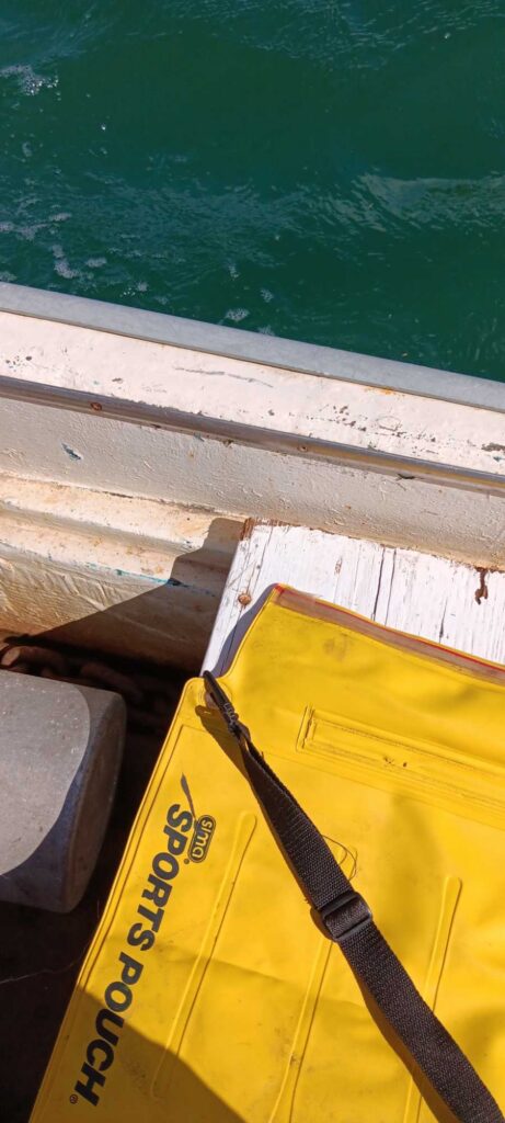 a yellow life preserver on a boat (MyCoast AI)