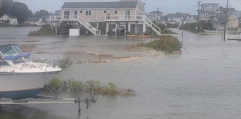 a flooded area with boats (MyCoast AI)