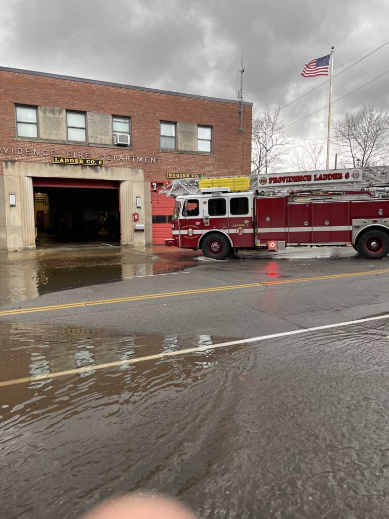 a firetruck parked in a parking lot (MyCoast AI)