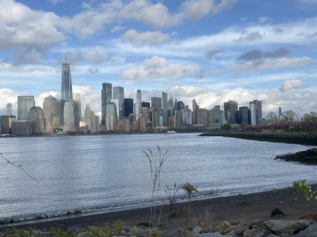 a city skyline across a body of water (MyCoast AI)
