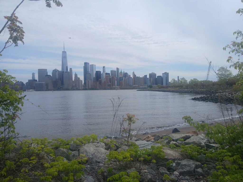 a city skyline across a body of water (MyCoast AI)