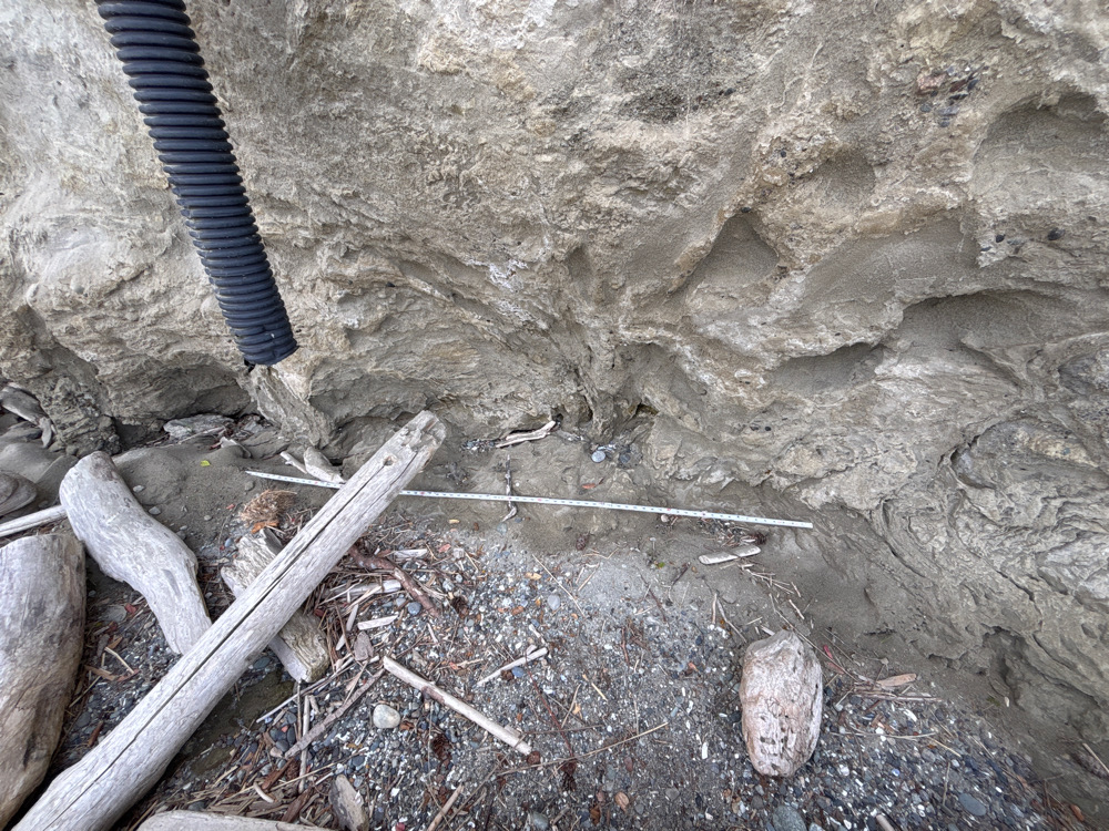 a pipe in a cave (MyCoast AI)